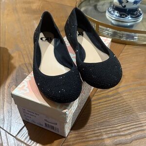 Gianni Bini Black Sparkle Flats